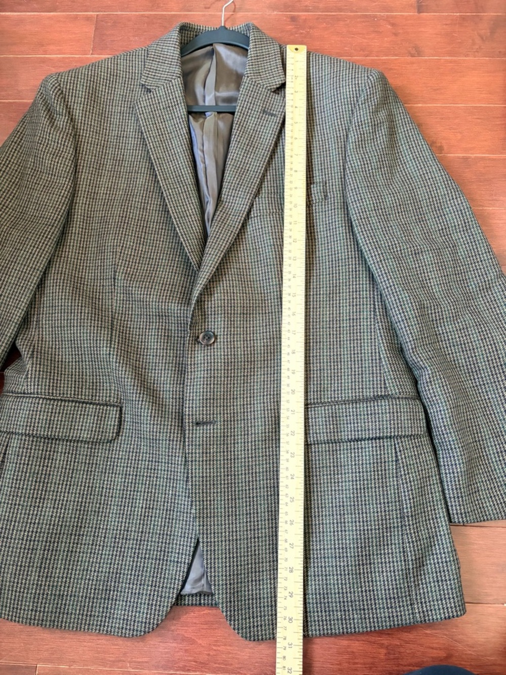 Lauren Ralph Lauren Men's Tan & Brown Houndstooth Sport Coat - Picture 6 of 8